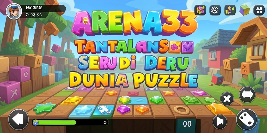 Tangkapan layar menunjukkan gameplay seru dengan puzzle menantang.