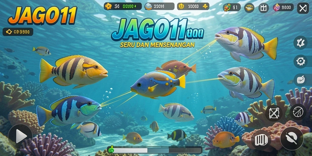 Tampilan gameplay seru Tembak Ikan di JAGO11.