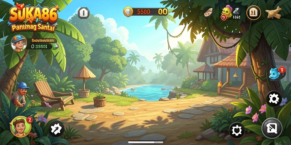 Tampilan gameplay <strong>SUKA86</strong> yang cerah dan menyenangkan.