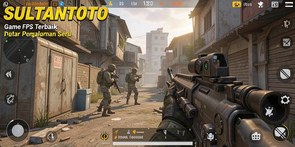 Gameplay seru dalam SULTANTOTO dengan pertempuran FPS yang mendebarkan.