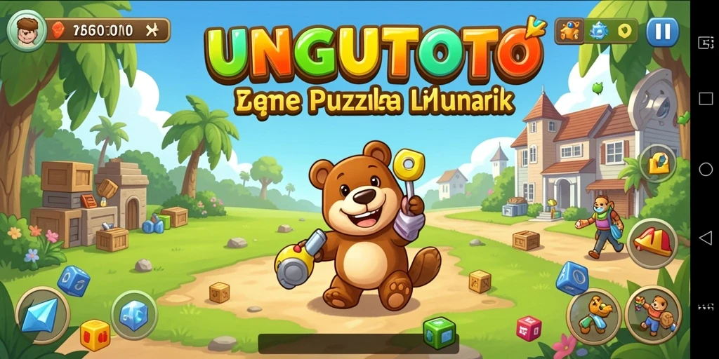 Screenshot gameplay UNGUTOTO menampilkan tantangan Puzzle yang seru dan menarik.