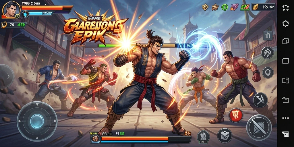 Tampilan gameplay Y89 dengan aksi pertarungan yang intens dan karakter menarik.